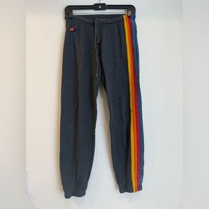Aviator Nation 5 Stripe Sweatpants - Charcoal